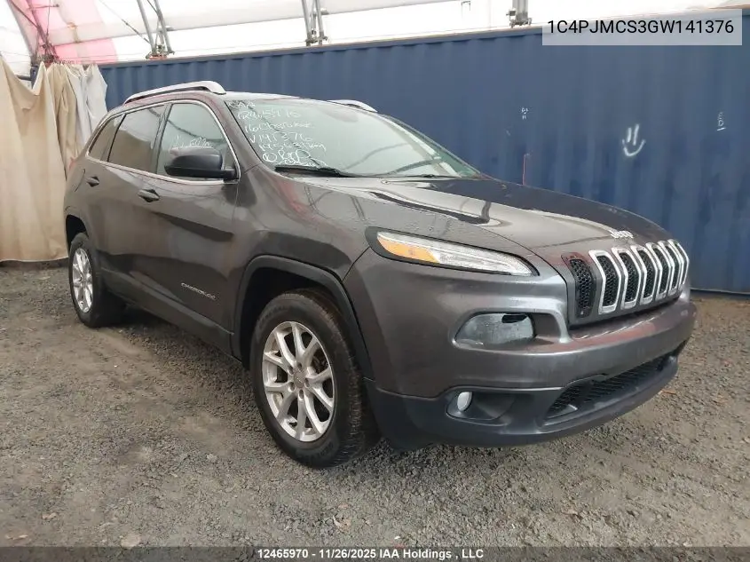1C4PJMCS3GW141376 2016 Jeep Cherokee Latitude
