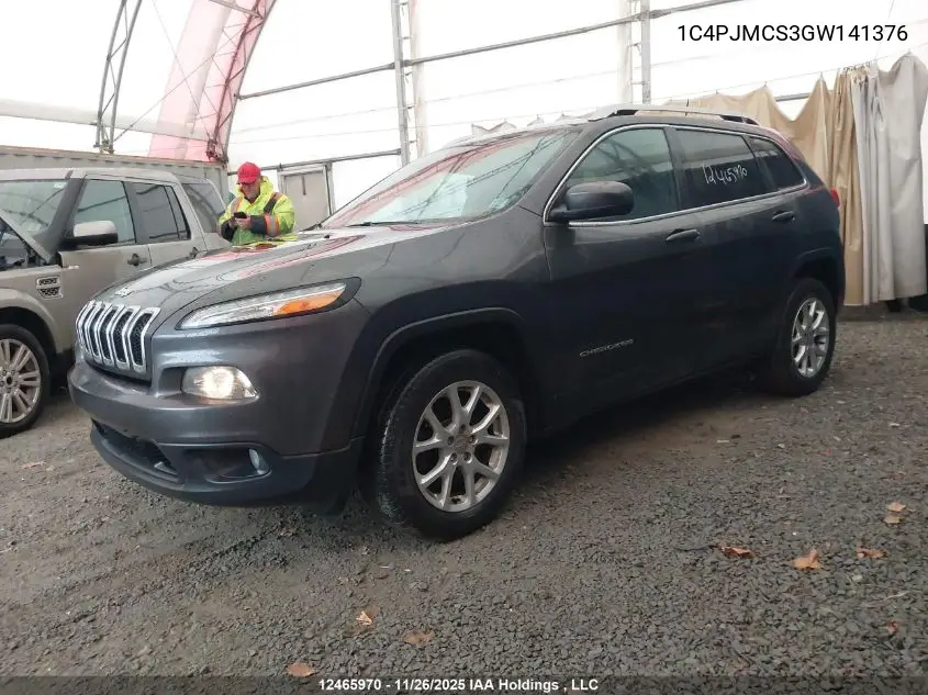 1C4PJMCS3GW141376 2016 Jeep Cherokee Latitude