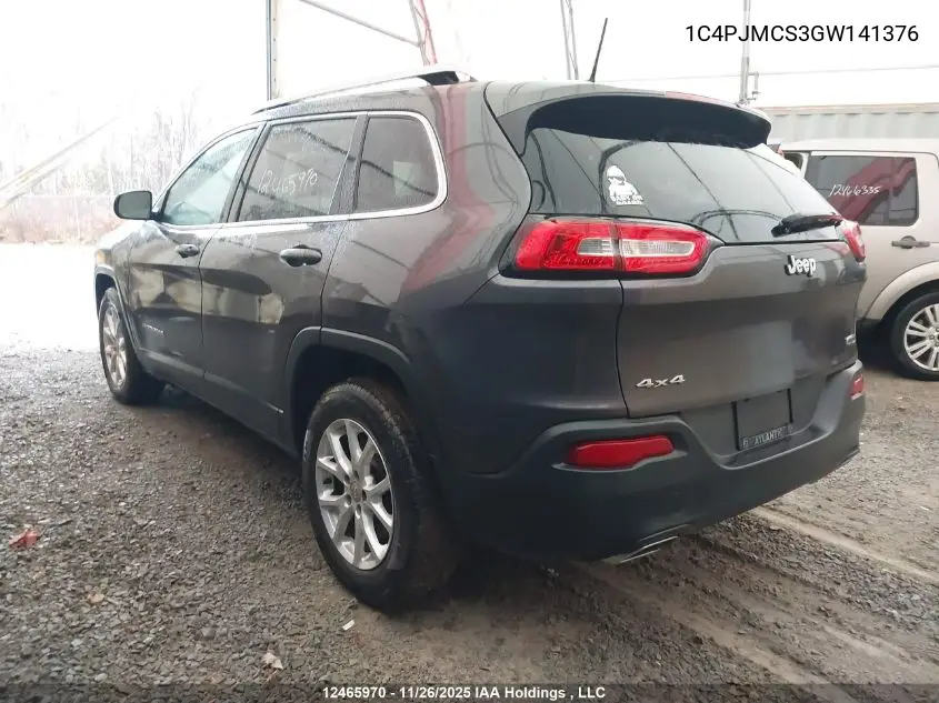 1C4PJMCS3GW141376 2016 Jeep Cherokee Latitude