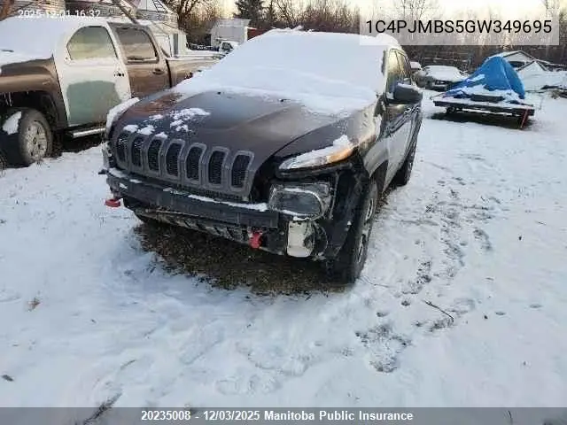 1C4PJMBS5GW349695 2016 Jeep Cherokee Trailhawk