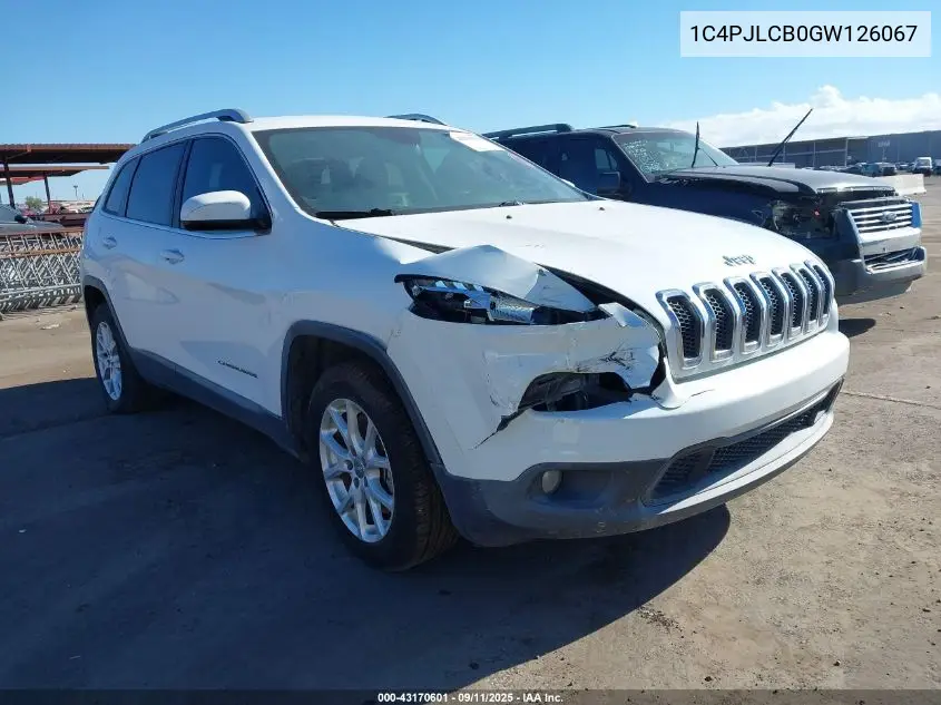 2016 Jeep Cherokee Latitude VIN: 1C4PJLCB0GW126067 Lot: 43170601