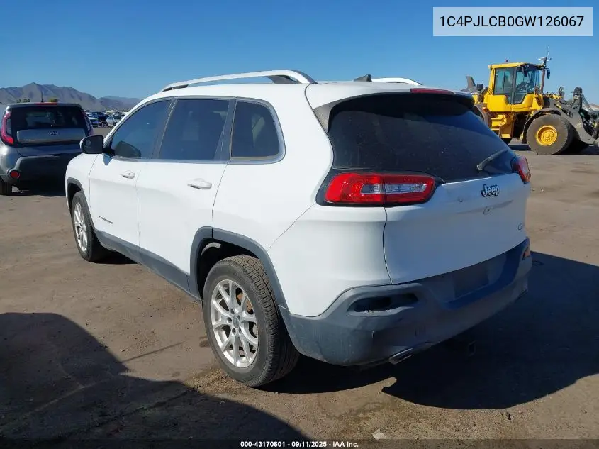 2016 Jeep Cherokee Latitude VIN: 1C4PJLCB0GW126067 Lot: 43170601