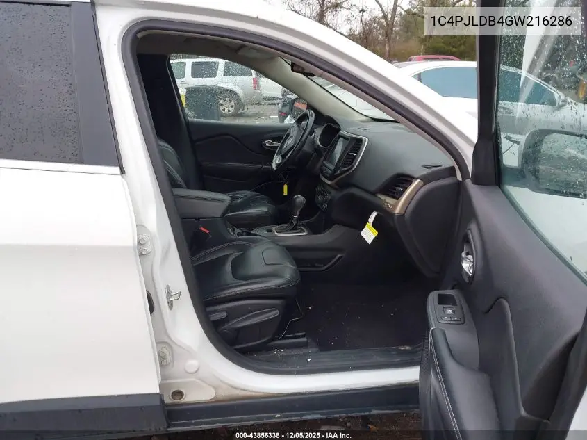 1C4PJLDB4GW216286 2016 Jeep Cherokee Limited