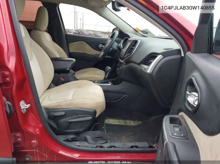 1C4PJLAB3GW140855 2016 Jeep Cherokee Sport