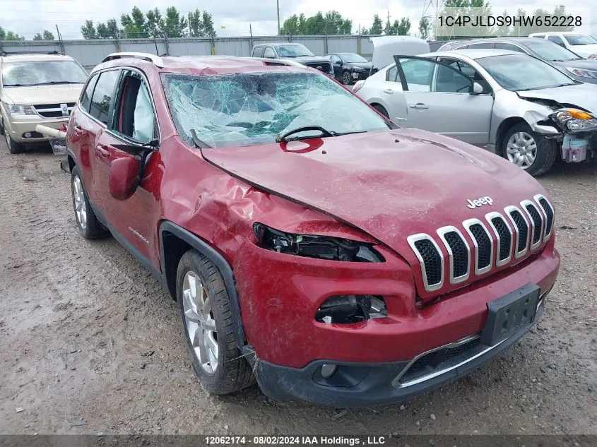 2017 Jeep Cherokee Limited VIN: 1C4PJLDS9HW652228 Lot: 12062174