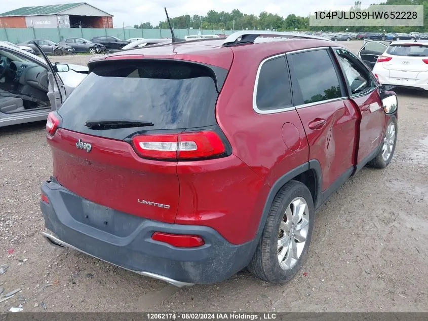 2017 Jeep Cherokee Limited VIN: 1C4PJLDS9HW652228 Lot: 12062174