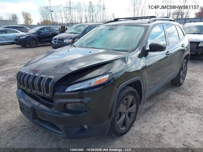 1C4PJMCS8HW581157 2017 Jeep Cherokee North