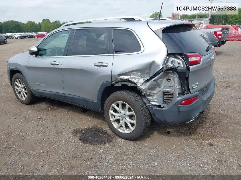 2017 Jeep Cherokee Latitude 4X4 VIN: 1C4PJMCS2HW567383 Lot: 40264487