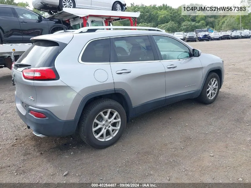 2017 Jeep Cherokee Latitude 4X4 VIN: 1C4PJMCS2HW567383 Lot: 40264487