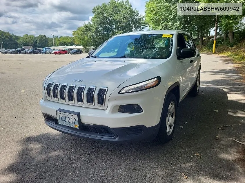 2017 Jeep Cherokee Sport Fwd VIN: 1C4PJLAB8HW609942 Lot: 40296007