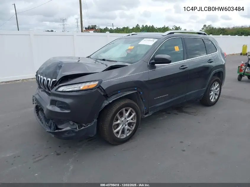 1C4PJLCB0HW603484 2017 Jeep Cherokee Latitude Fwd
