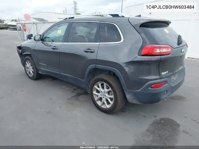 1C4PJLCB0HW603484 2017 Jeep Cherokee Latitude Fwd
