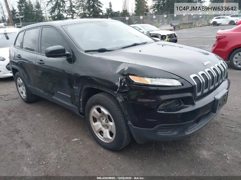 1C4PJMAB9HW633642 2017 Jeep Cherokee Sport 4X4
