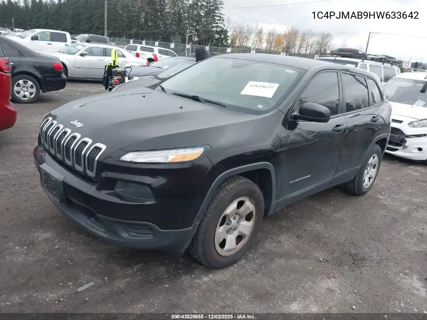 1C4PJMAB9HW633642 2017 Jeep Cherokee Sport 4X4