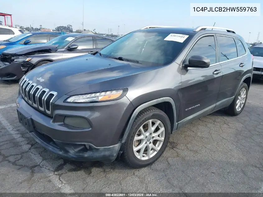 1C4PJLCB2HW559763 2017 Jeep Cherokee Latitude Fwd