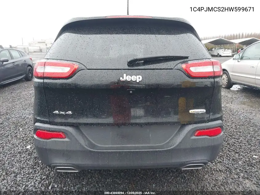 1C4PJMCS2HW599671 2017 Jeep Cherokee Latitude 4X4