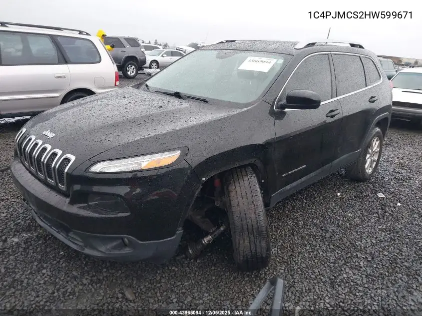 1C4PJMCS2HW599671 2017 Jeep Cherokee Latitude 4X4