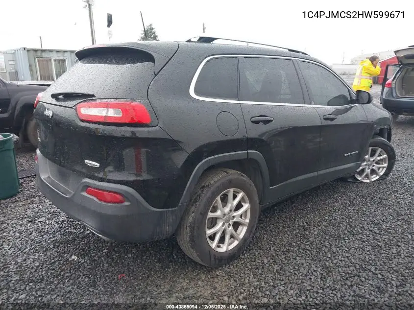 1C4PJMCS2HW599671 2017 Jeep Cherokee Latitude 4X4