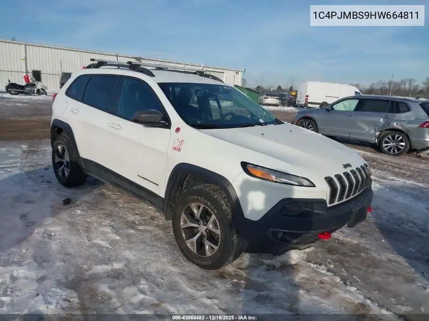 1C4PJMBS9HW664811 2017 Jeep Cherokee Trailhawk 4X4