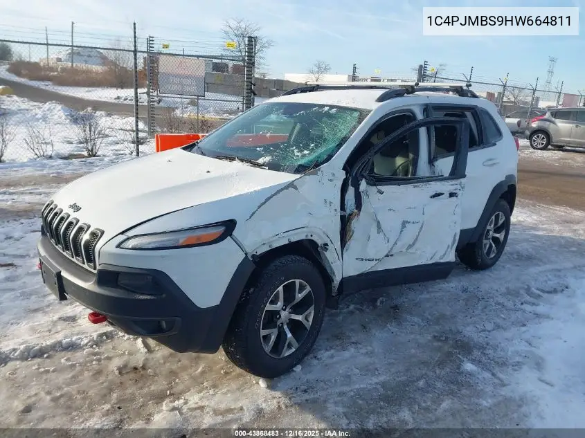 1C4PJMBS9HW664811 2017 Jeep Cherokee Trailhawk 4X4
