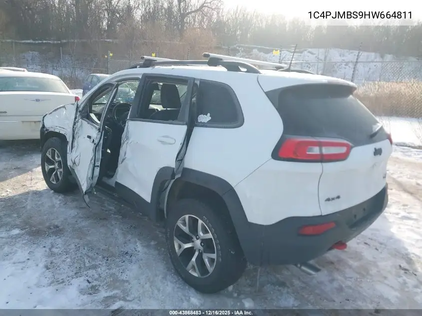 1C4PJMBS9HW664811 2017 Jeep Cherokee Trailhawk 4X4