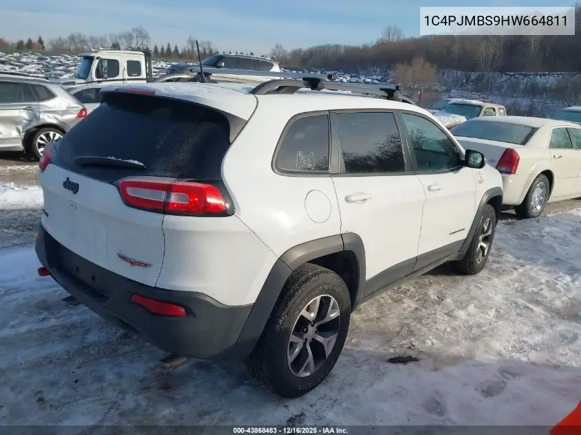 1C4PJMBS9HW664811 2017 Jeep Cherokee Trailhawk 4X4