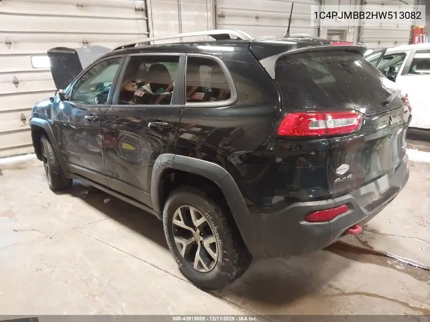 1C4PJMBB2HW513082 2017 Jeep Cherokee Trailhawk 4X4