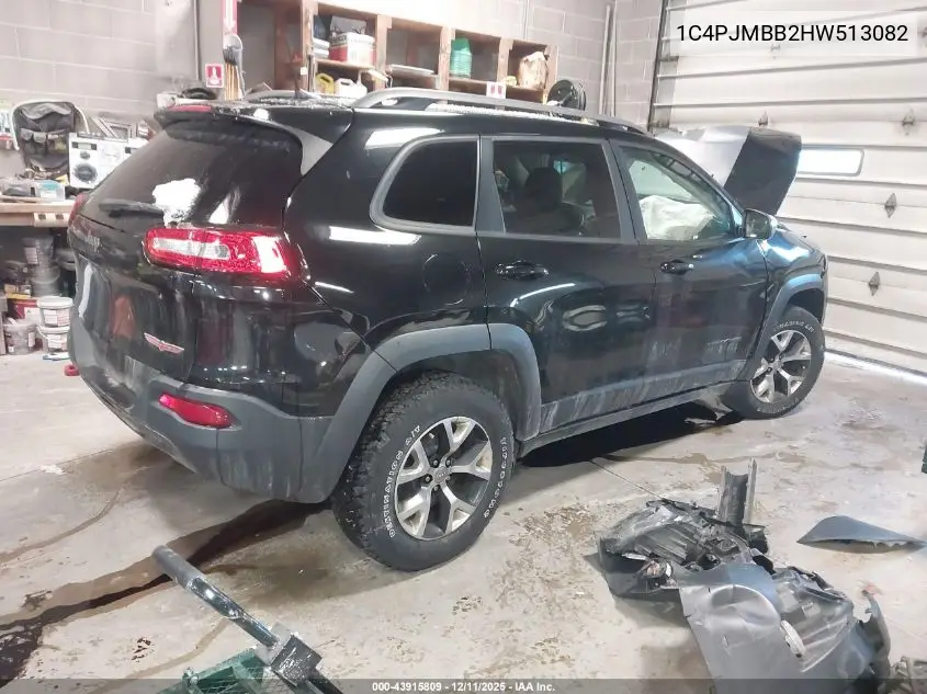 1C4PJMBB2HW513082 2017 Jeep Cherokee Trailhawk 4X4