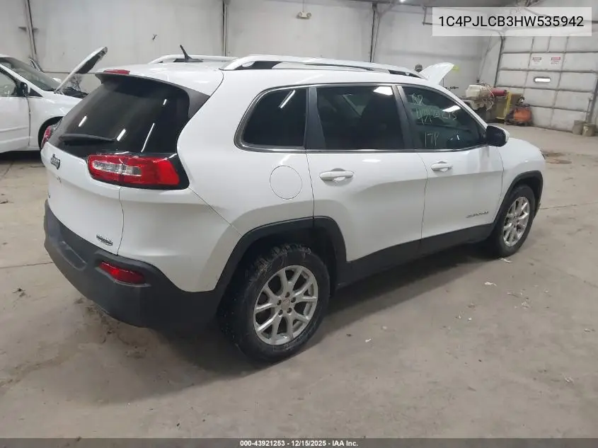 1C4PJLCB3HW535942 2017 Jeep Cherokee Latitude Fwd