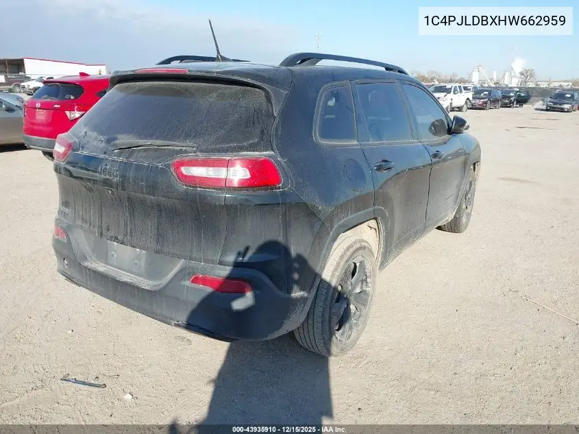 1C4PJLDBXHW662959 2017 Jeep Cherokee High Altitude Fwd