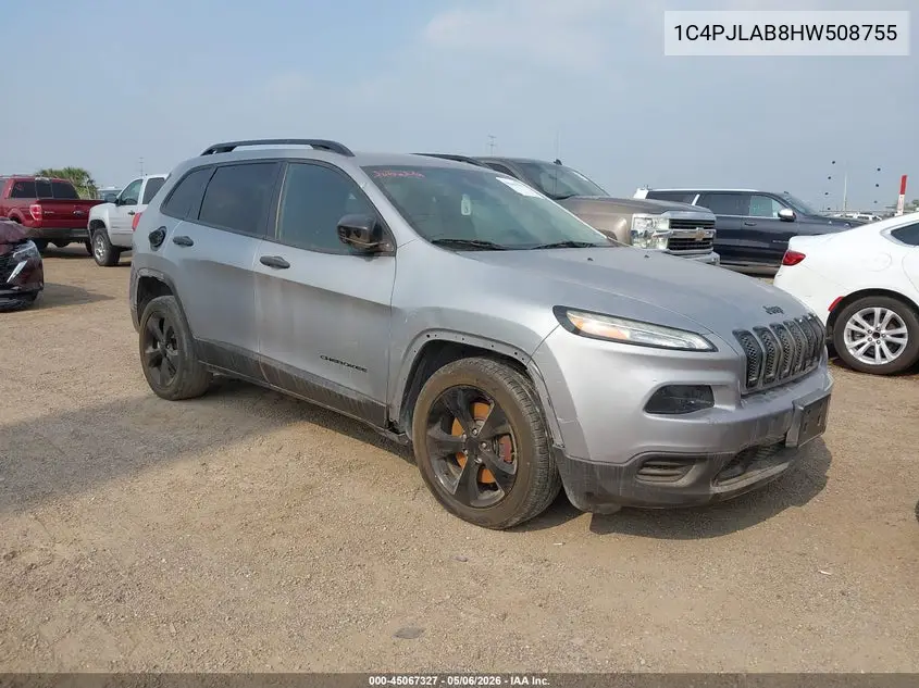 1C4PJLAB8HW508755 2017 Jeep Cherokee Altitude Fwd