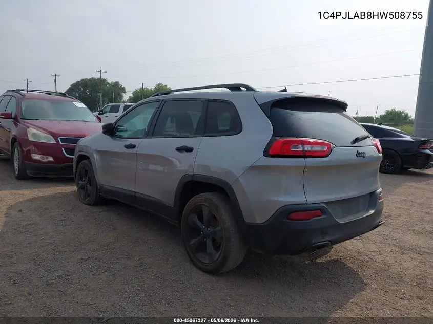 1C4PJLAB8HW508755 2017 Jeep Cherokee Altitude Fwd
