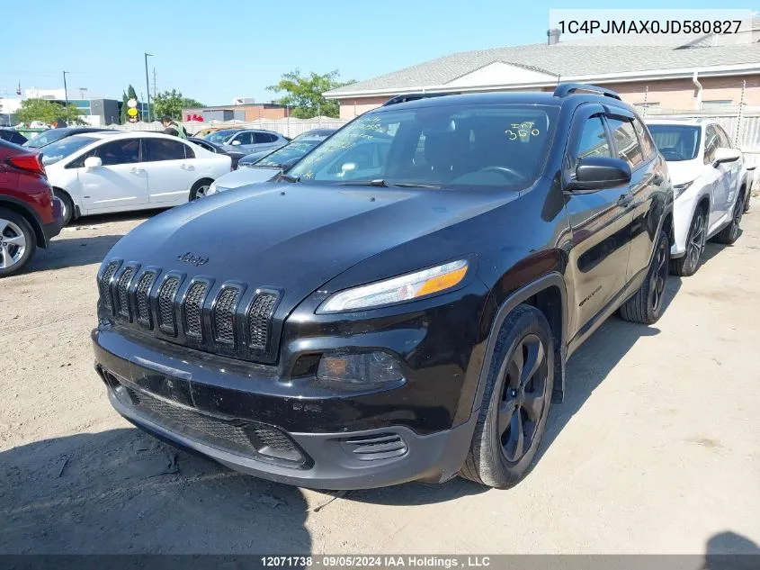 2018 Jeep Cherokee Sport VIN: 1C4PJMAX0JD580827 Lot: 12071738