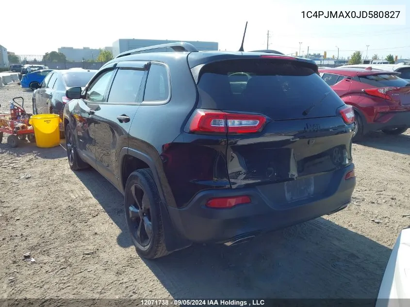 2018 Jeep Cherokee Sport VIN: 1C4PJMAX0JD580827 Lot: 12071738