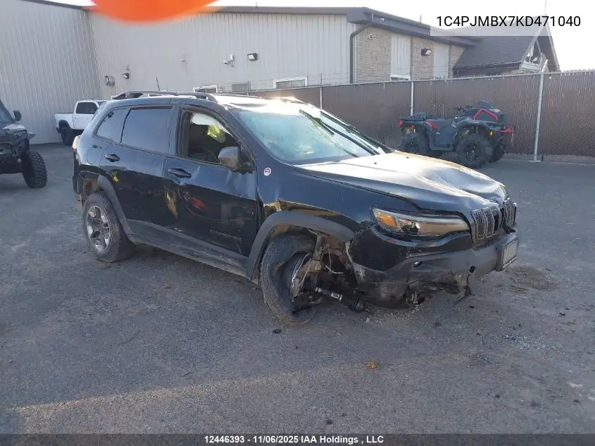 1C4PJMBX7KD471040 2019 Jeep Cherokee Trailhawk