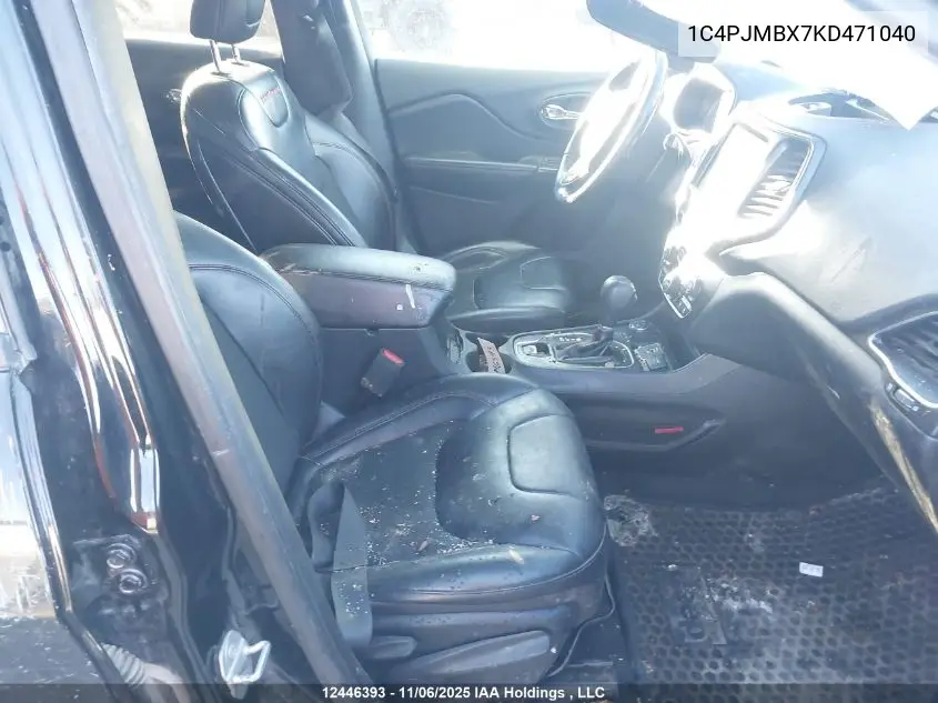 1C4PJMBX7KD471040 2019 Jeep Cherokee Trailhawk