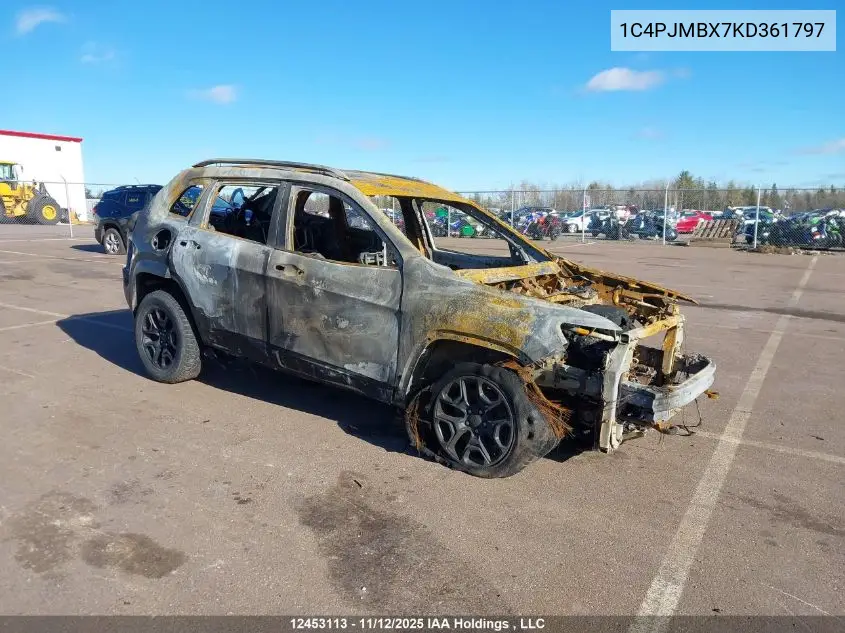 1C4PJMBX7KD361797 2019 Jeep Cherokee Trailhawk