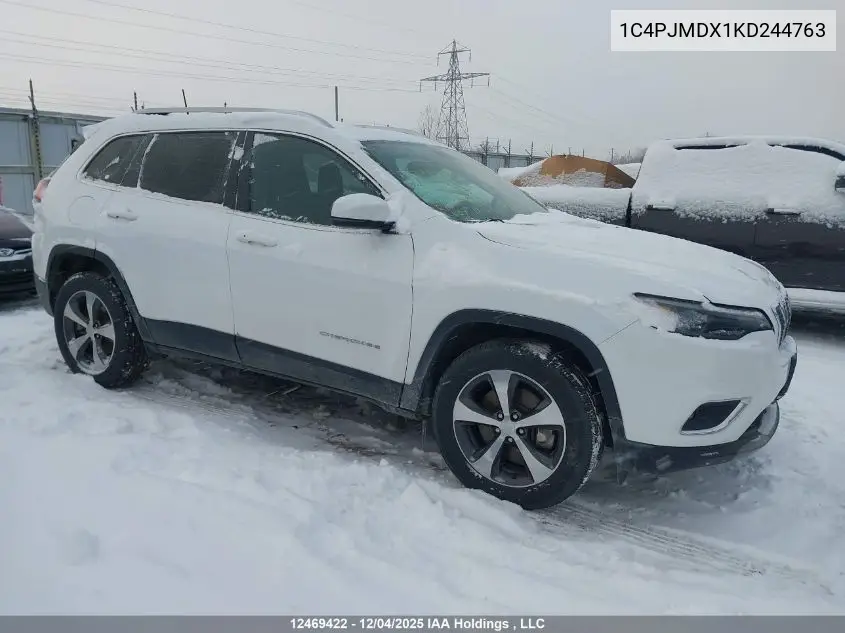 1C4PJMDX1KD244763 2019 Jeep Cherokee Limited