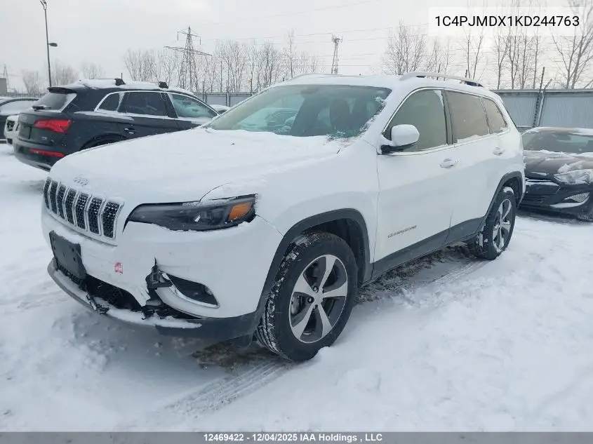 1C4PJMDX1KD244763 2019 Jeep Cherokee Limited
