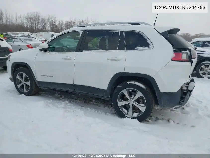 1C4PJMDX1KD244763 2019 Jeep Cherokee Limited
