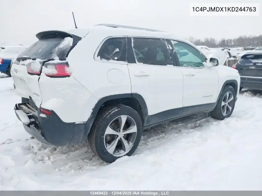 1C4PJMDX1KD244763 2019 Jeep Cherokee Limited