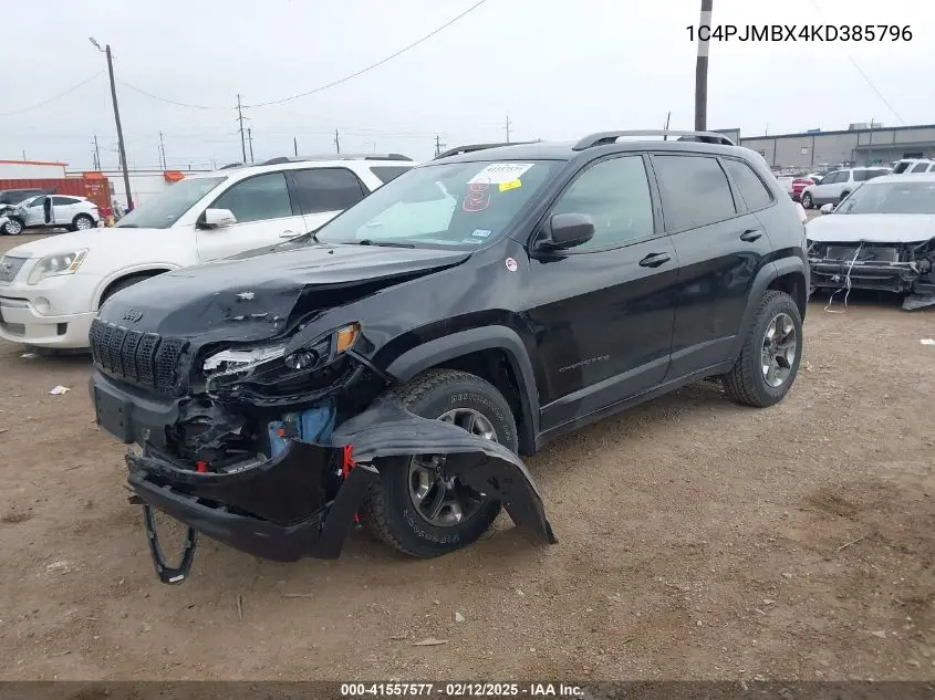 2019 Jeep Cherokee Trailhawk 4X4 VIN: 1C4PJMBX4KD385796 Lot: 41557577