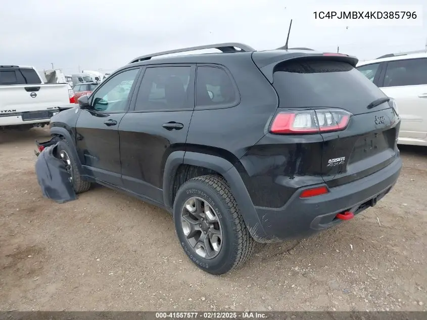 2019 Jeep Cherokee Trailhawk 4X4 VIN: 1C4PJMBX4KD385796 Lot: 41557577