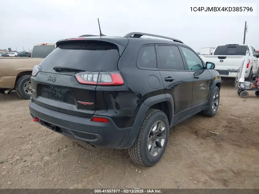 2019 Jeep Cherokee Trailhawk 4X4 VIN: 1C4PJMBX4KD385796 Lot: 41557577