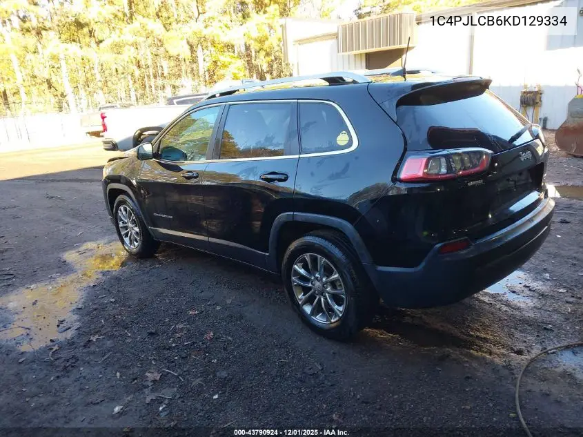 1C4PJLCB6KD129334 2019 Jeep Cherokee Latitude Fwd