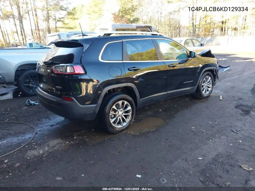 1C4PJLCB6KD129334 2019 Jeep Cherokee Latitude Fwd