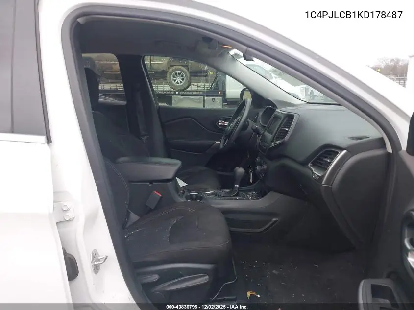 1C4PJLCB1KD178487 2019 Jeep Cherokee Latitude Fwd
