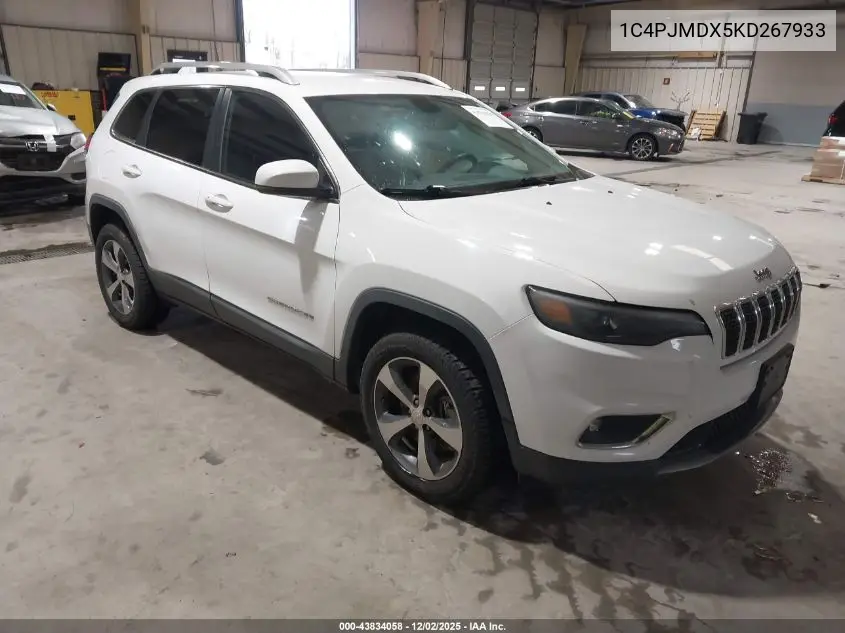 1C4PJMDX5KD267933 2019 Jeep Cherokee Limited 4X4