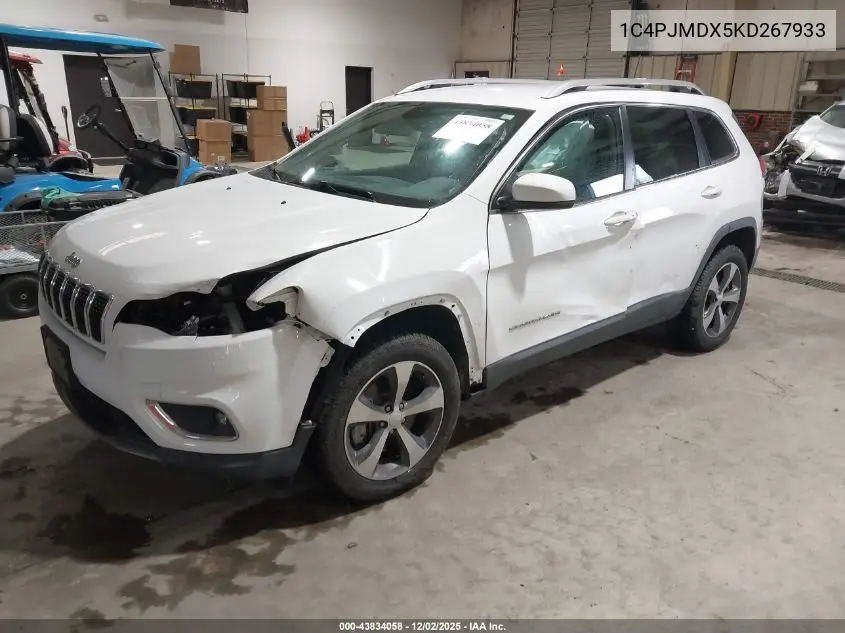 1C4PJMDX5KD267933 2019 Jeep Cherokee Limited 4X4
