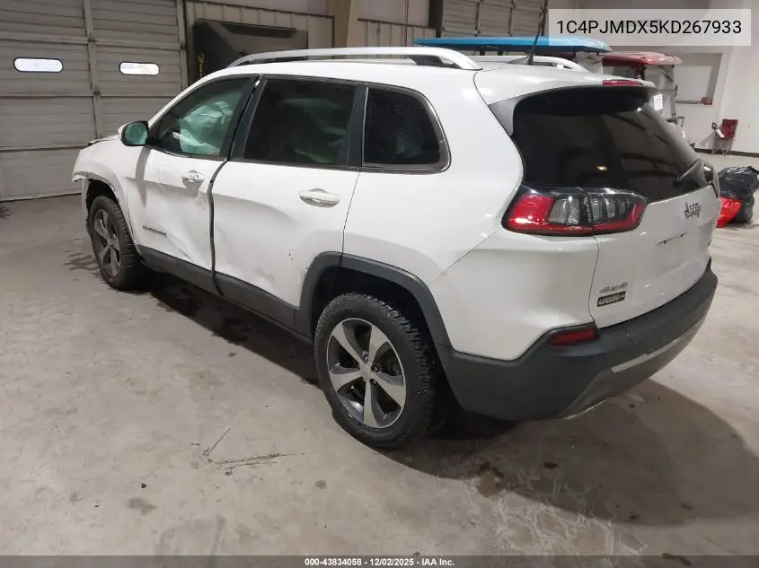 1C4PJMDX5KD267933 2019 Jeep Cherokee Limited 4X4